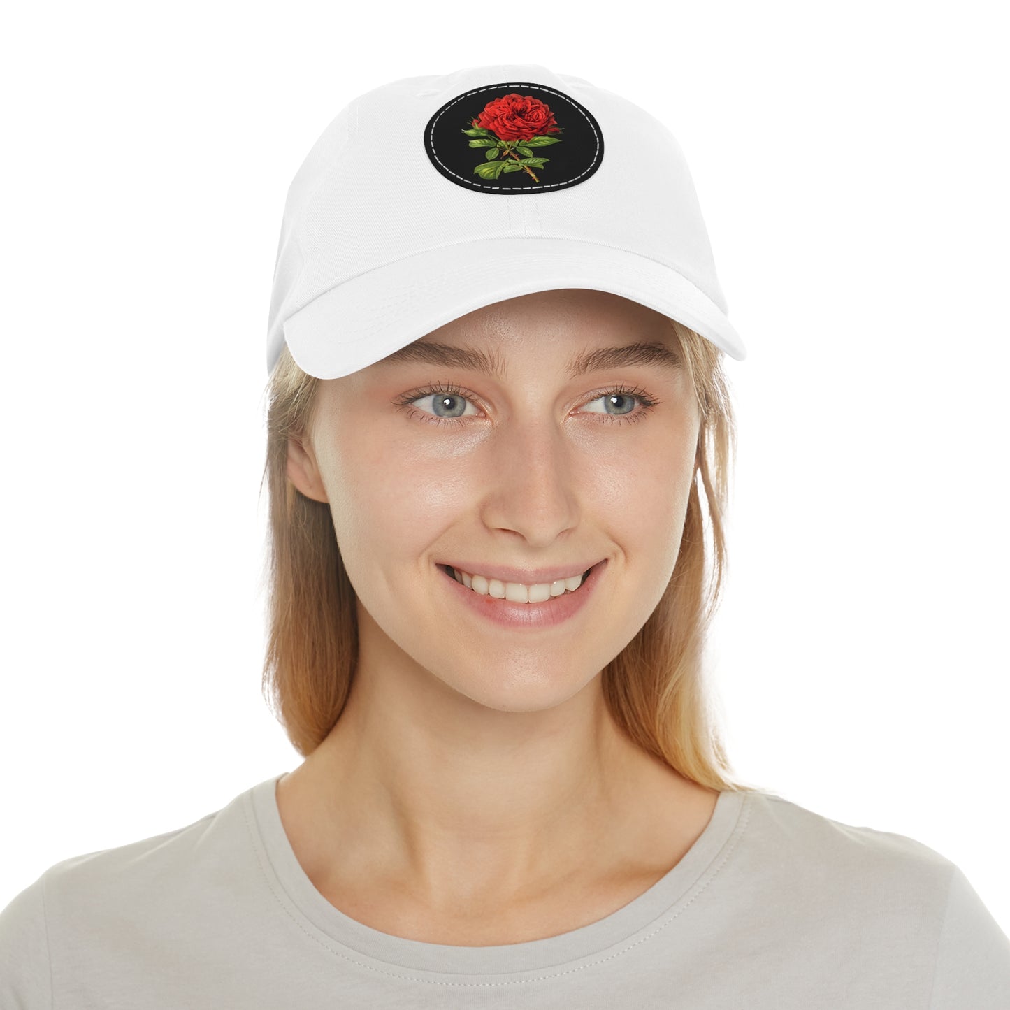 Red Rose Flower Hat - Vintage Duchesse de Dino illustration