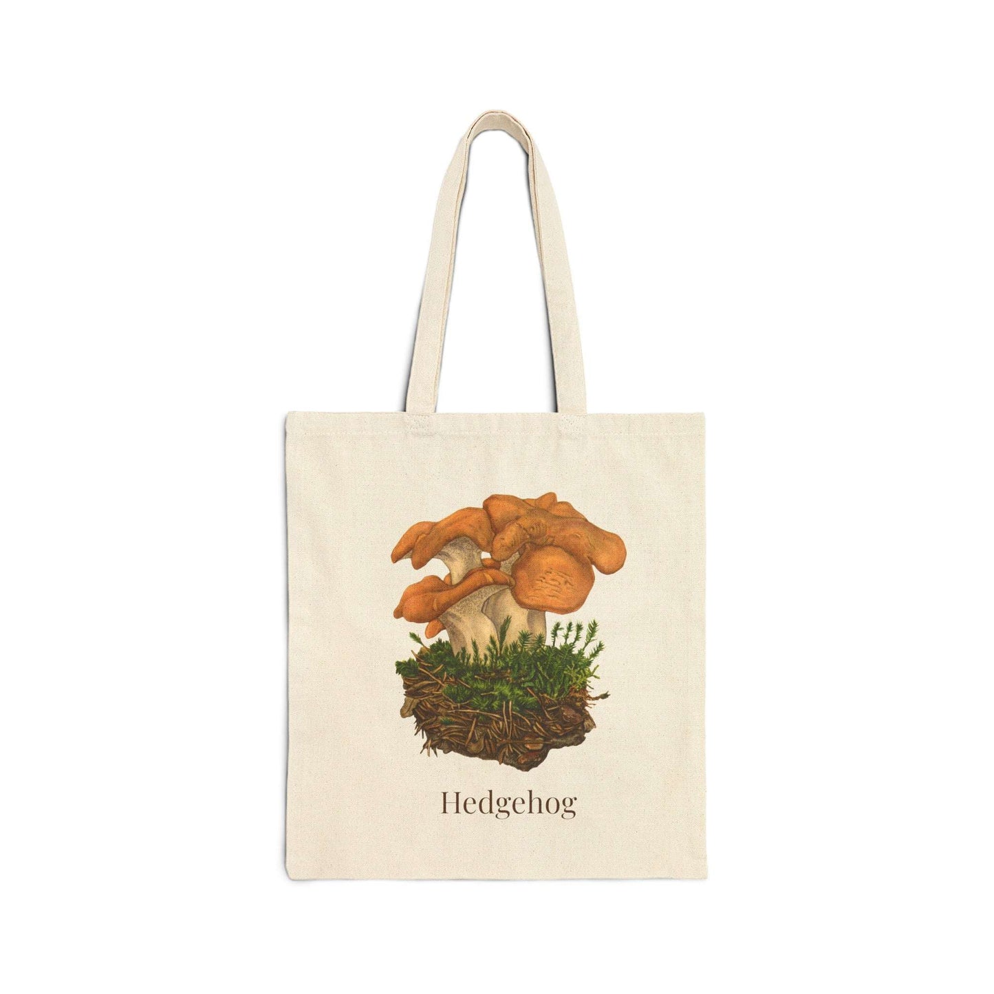 Hedgehog Mushroom Cotton Canvas Tote Bag