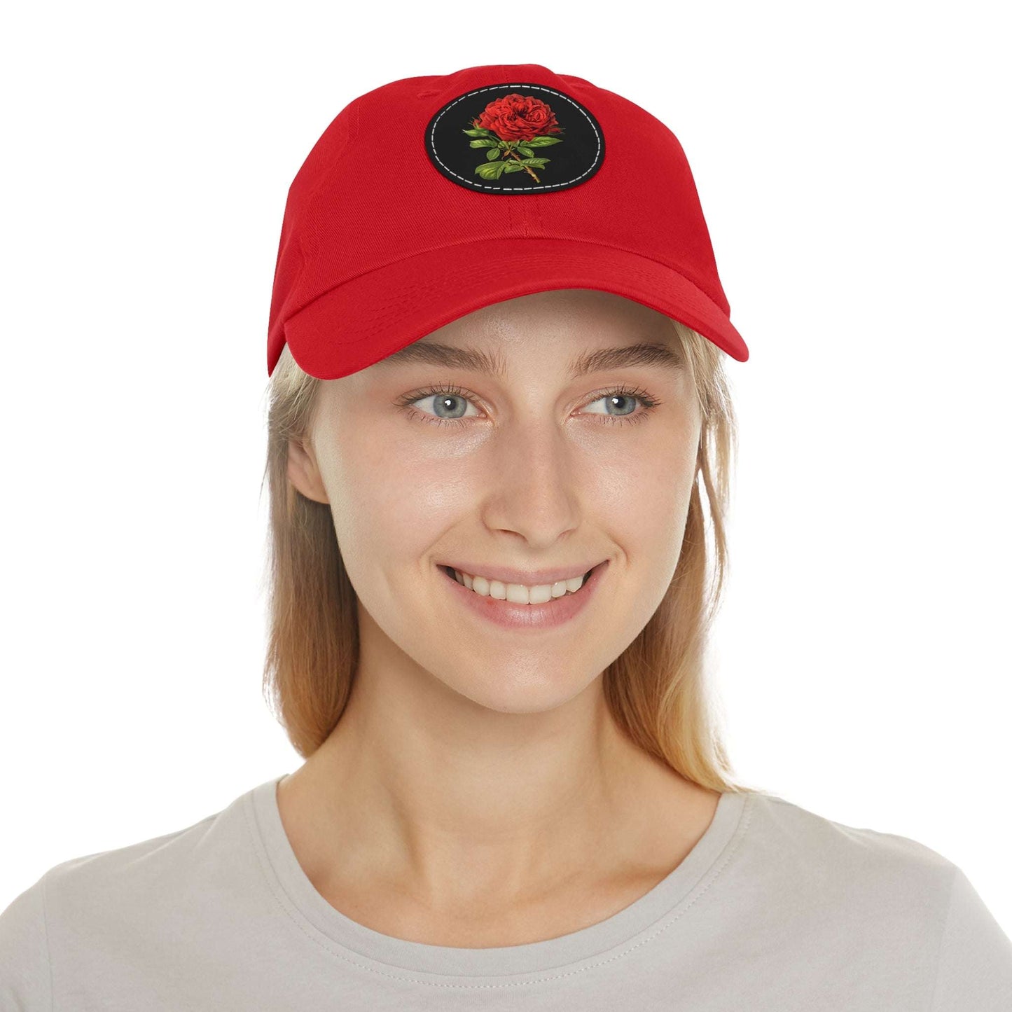 Red Rose Flower Hat - Vintage Duchesse de Dino illustration