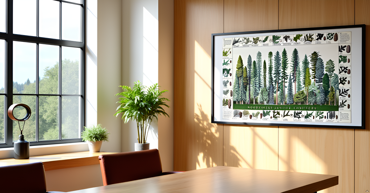 Northwest Native Conifers Poster and Identification Chart…