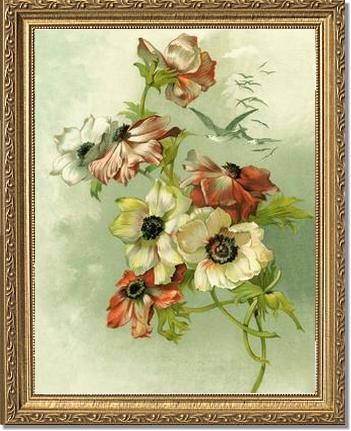 Victorian Print: Anemones | Victorian Wall Art Print