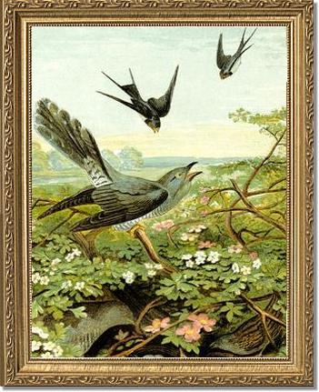 Victorian Print: Swallows | Victorian Wall Art Print