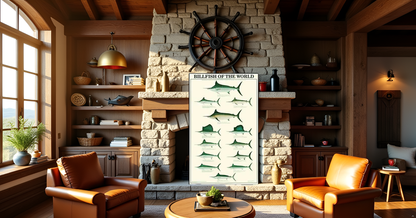 Billfish Wall Chart – Marlin, Sailfish, Swordfish, Spearfish Identification Poster