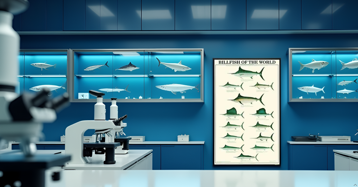 Billfish Wall Chart – Marlin, Sailfish, Swordfish, Spearfish Identification Poster