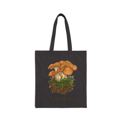 Hedgehog Mushroom Cotton Canvas Tote Bag