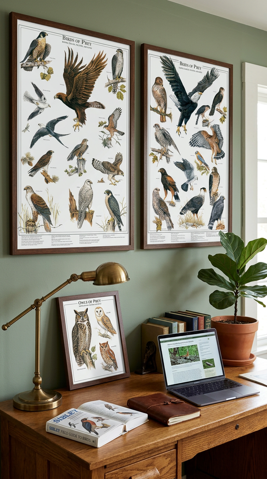 Eagles and Hawks | Birds of Prey Poster Vol. 1 & Vol. 2 mini set 12''x18"