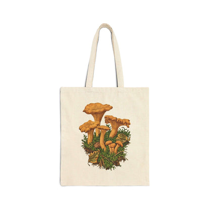 Chanterelle Mushroom Cotton Canvas Tote Bag