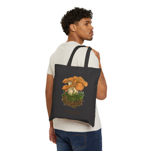 Hedgehog Mushroom Cotton Canvas Tote Bag