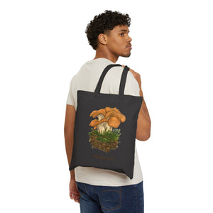 Hedgehog Mushroom Cotton Canvas Tote Bag