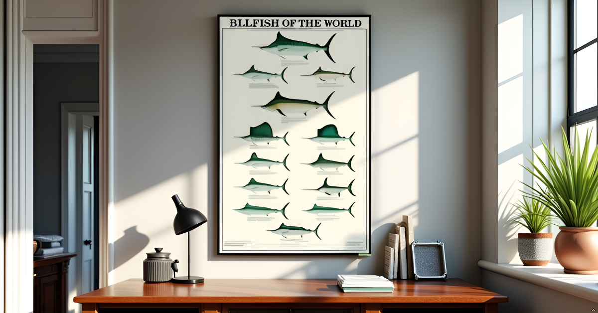 Billfish Fish ID Poster and Identification Chart
