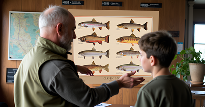 Classic Trout Poster | Identification Chart and Wall Art by Joseph Tomelleri