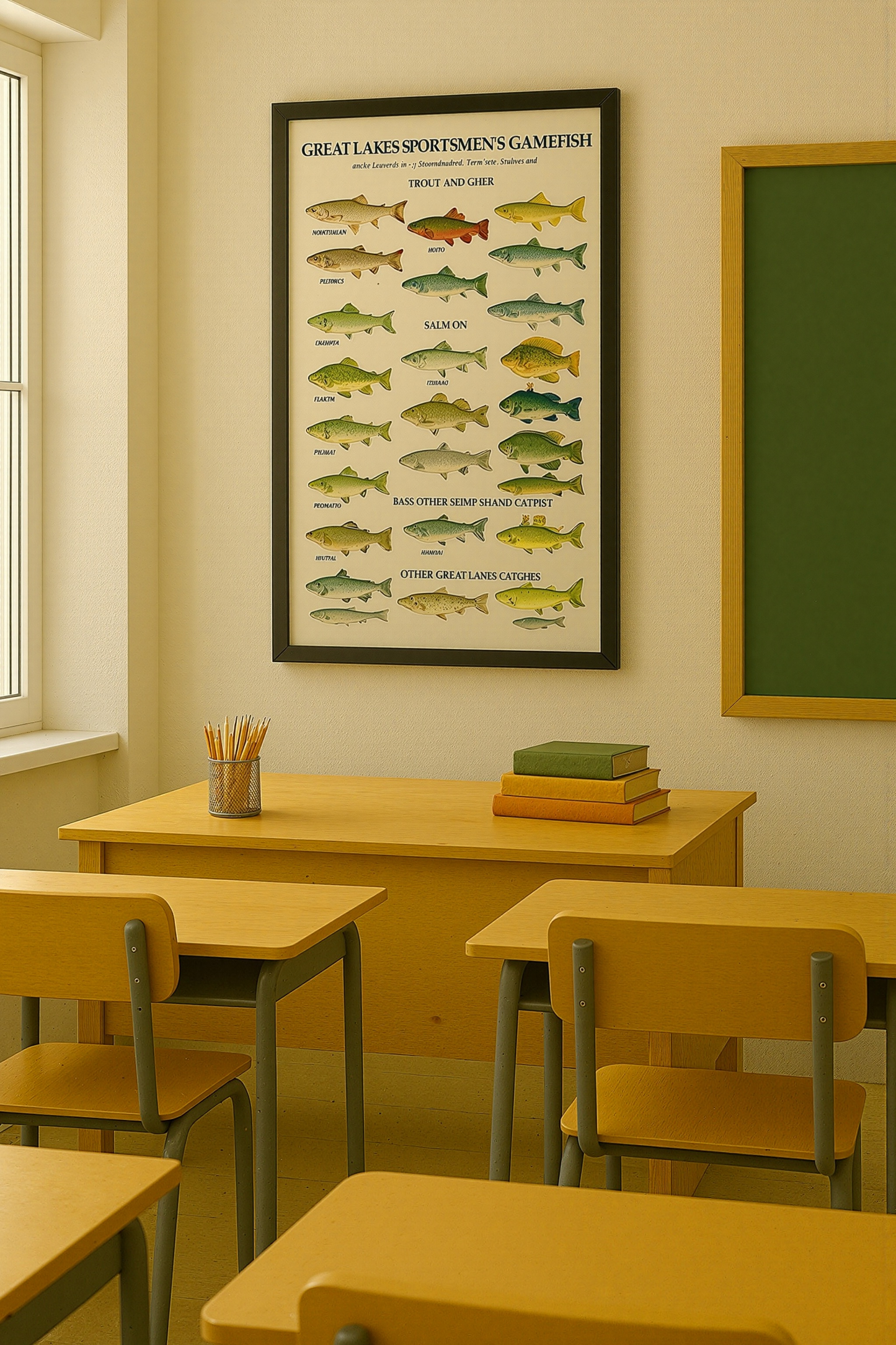 Great Lakes Gamefish Fish Poster and Identification Chart