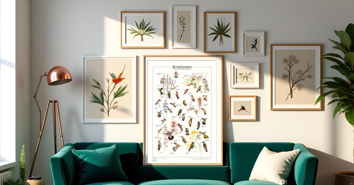 Hummingbirds of North America & Canada Identification Wall Art Poster Print