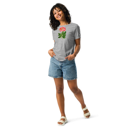 Crimson Flowered Peony - Women's T-Shirt