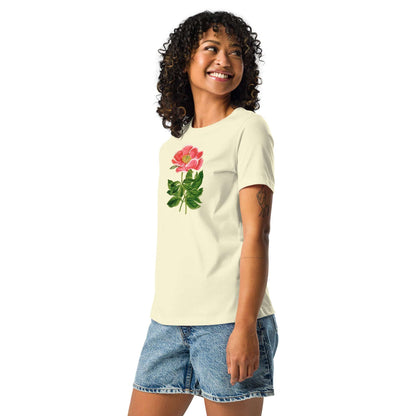 Crimson Flowered Peony - Women's T-Shirt
