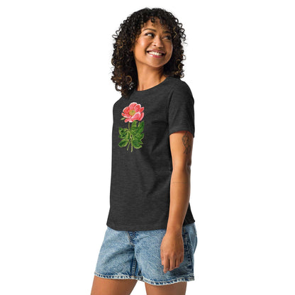 Crimson Flowered Peony - Women's T-Shirt