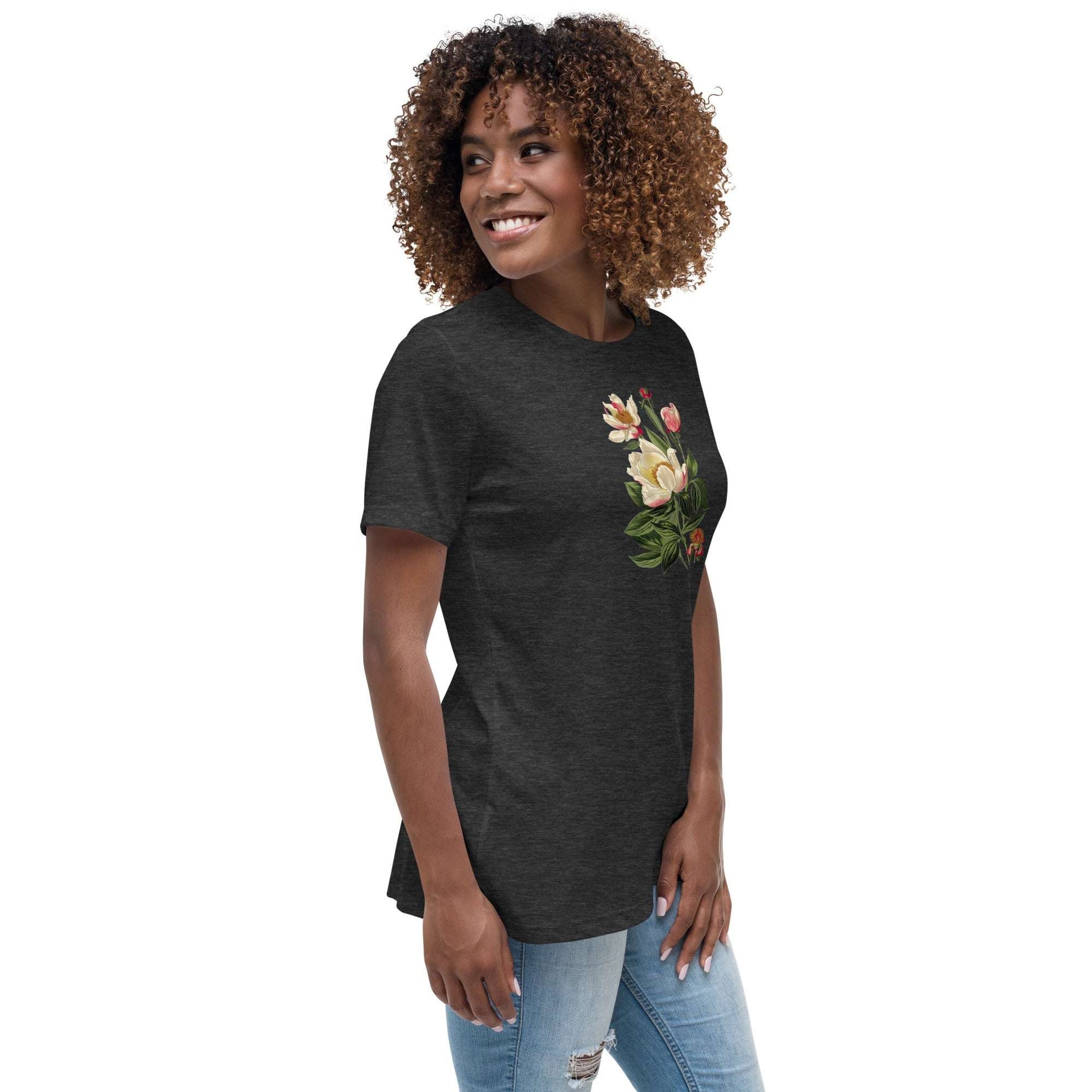 White Peony Flower T-Shirt