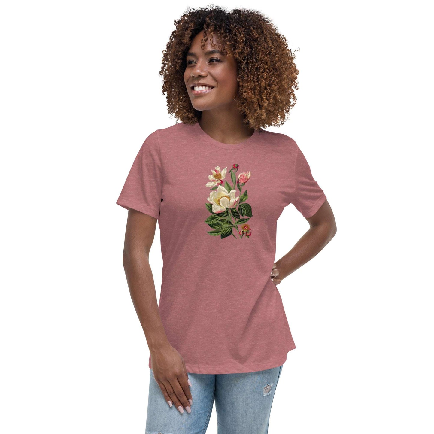 White Peony Flower T-Shirt