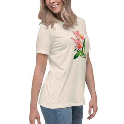 Cattleya Orchid Flower Relaxed T-Shirt