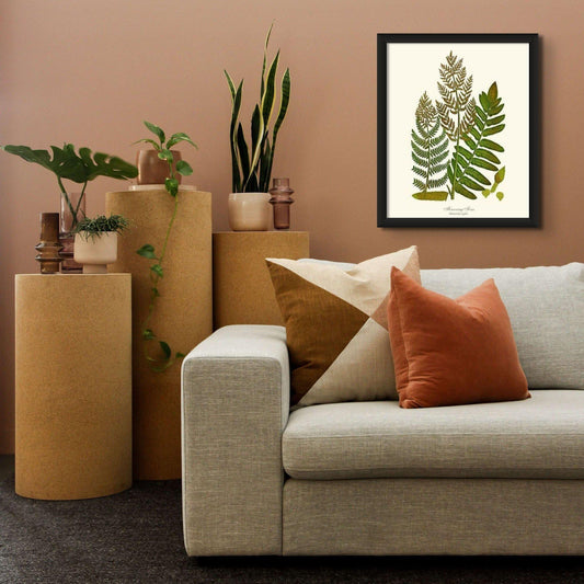 Flowering Fern Botanical Wall Art Print-Charting Nature