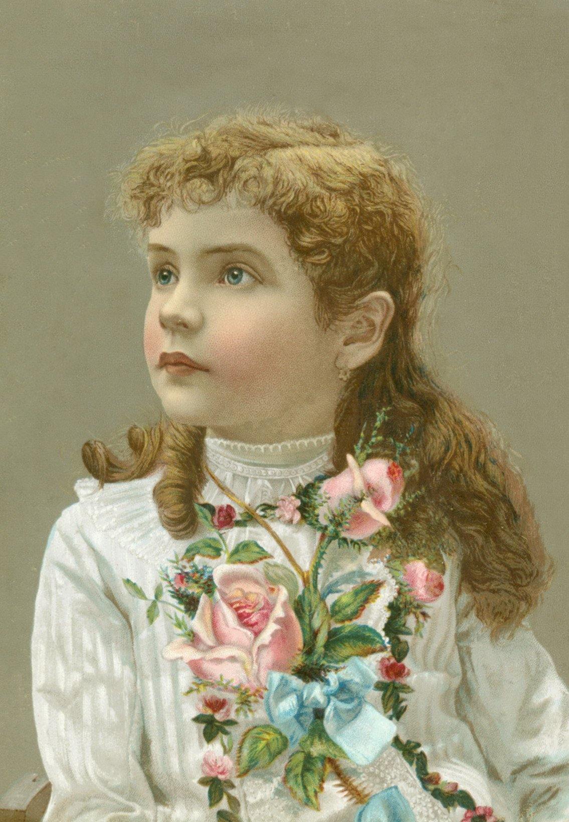 Girl with Rose - Charting Nature