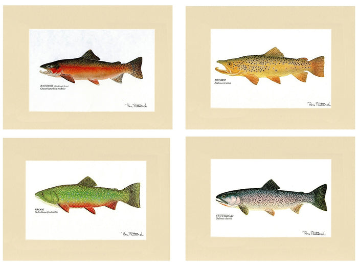 Trout Print Art Set