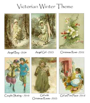 Victorian Winter Theme Note Card Set